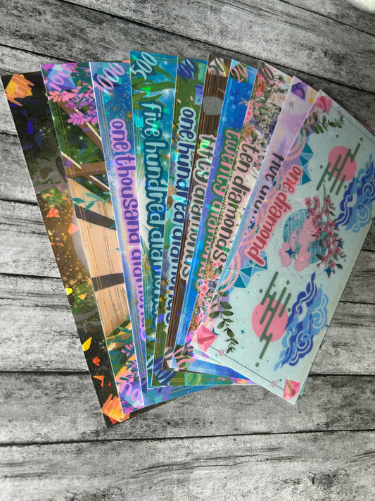 All About the Diamonds | Year with Yuumei Prop Money | $1, $5, $10, $20, $50, $100, $500, $1000, FF, IOU | Physical Item